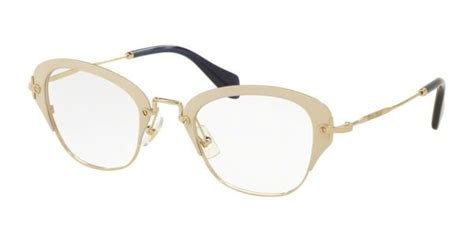 miu miu mu53ov ufz1o1|Miu Miu MU53OV UFZ1O1 Eyeglasses in Gold.